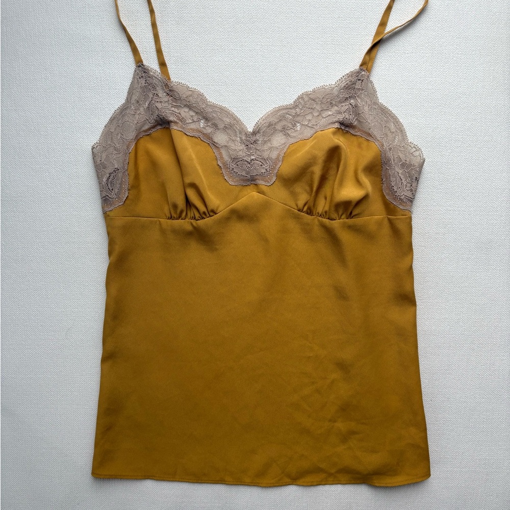 Rodarte for Target Mustard Camisole with Lace Size XS